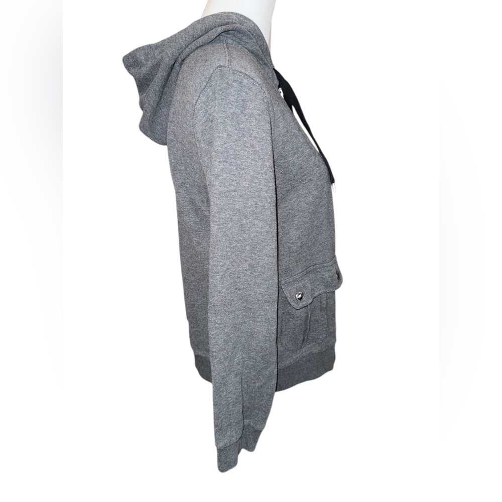 Lauren Ralph Lauren Hooded Drawstring Jacket Womens Large Gray Full Zip Up - Picture 10 of 15